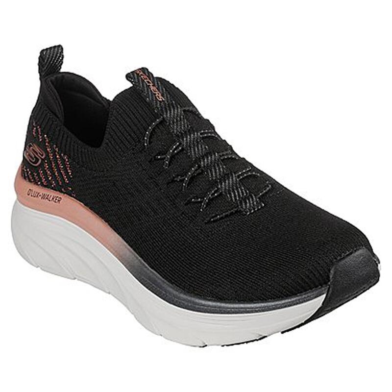 Zapatillas Deportivas Caminar Mujer Skechers 149366_BKRG Negras con Elásticos