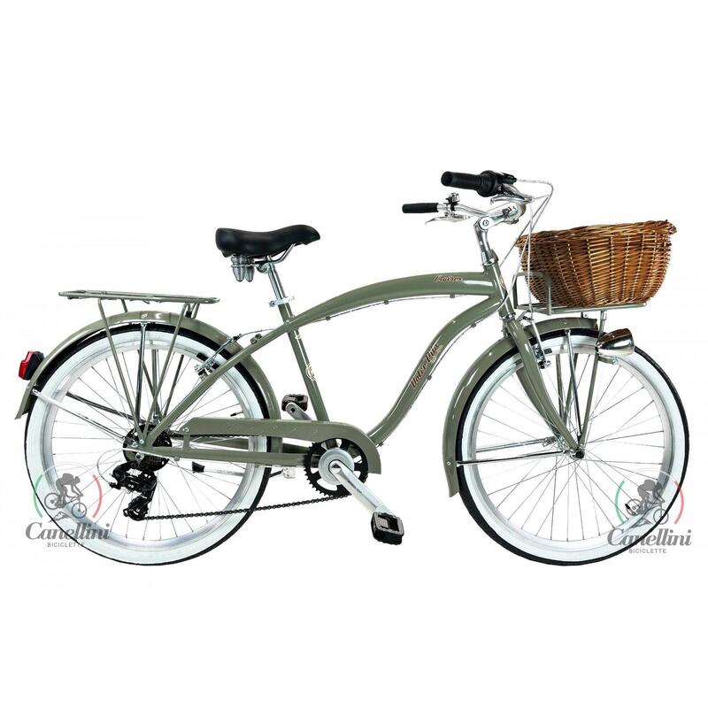 Bicicletta Vintage Cruiser Dolce Vita uomo con cesto