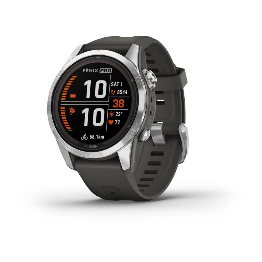 Garmin - Reconditionné - Montre Connectée Fenix 7s Pro – Solar Edition - Excellent État - Moniteur D'Activité - Gris|noir - Taille Unique - Decathlon