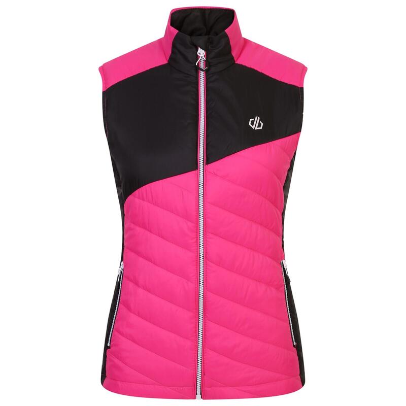 Dames Opstijgend Gilet (Puur Roze/Zwart)