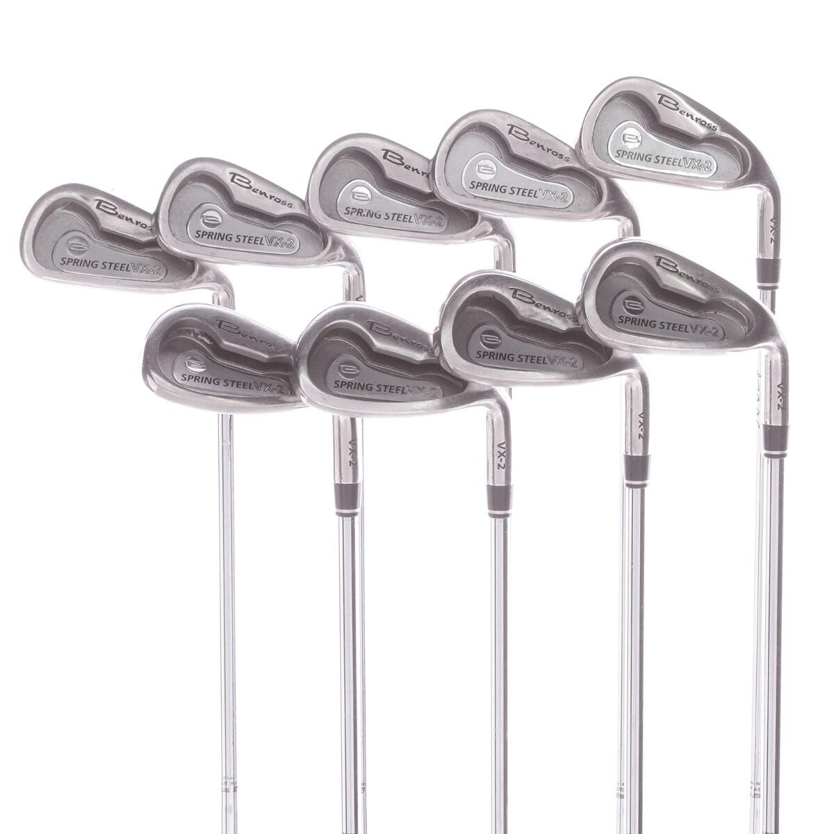 BENROSS USED - Iron Set 3-SW Benross Spring Stel VX-2 Steel Shaft Regular Flex - GRADE D