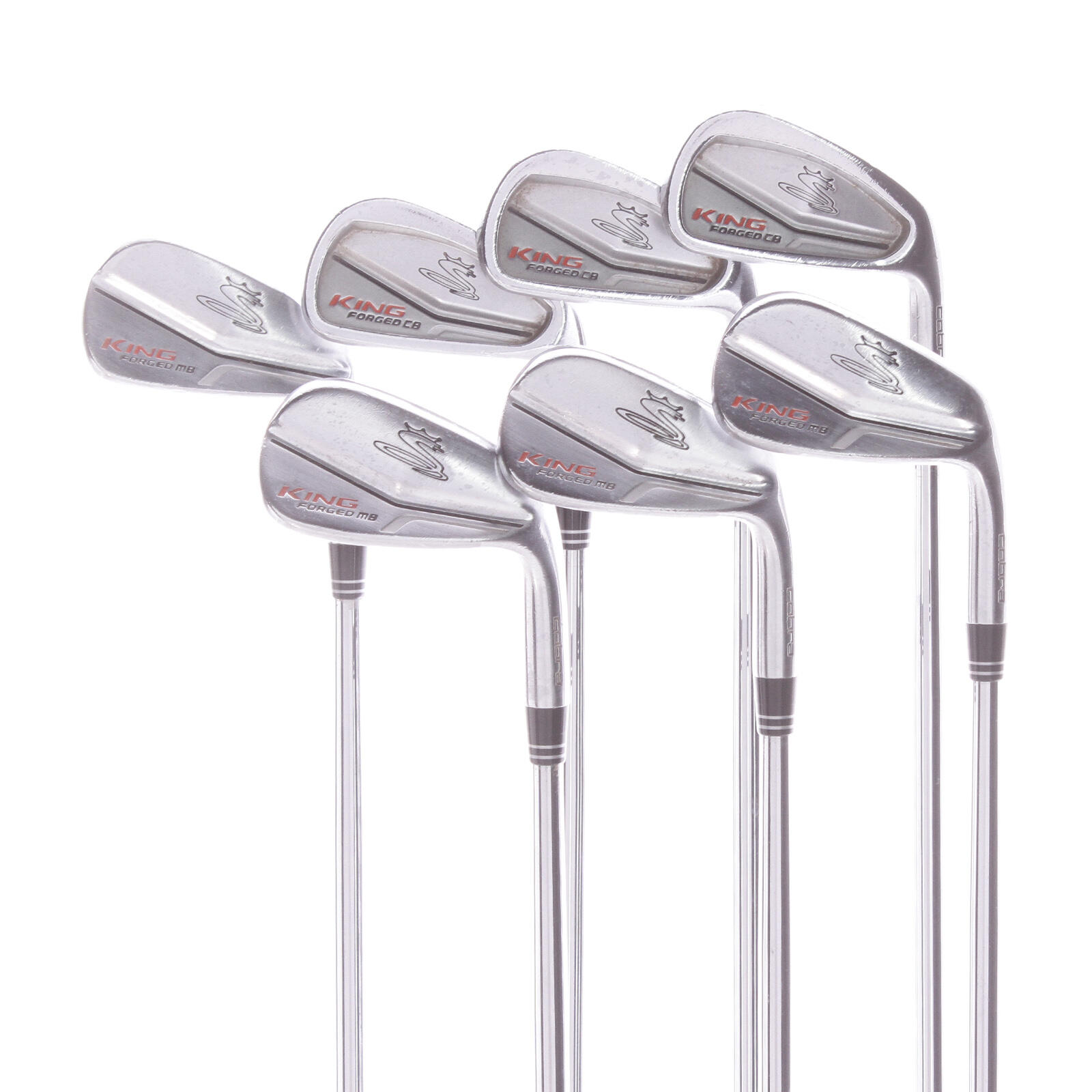 USED - Iron Set 4-PW Cobra Forged MB Steel Shaft Stiff Flex Right Hand - GRADE C 1/7