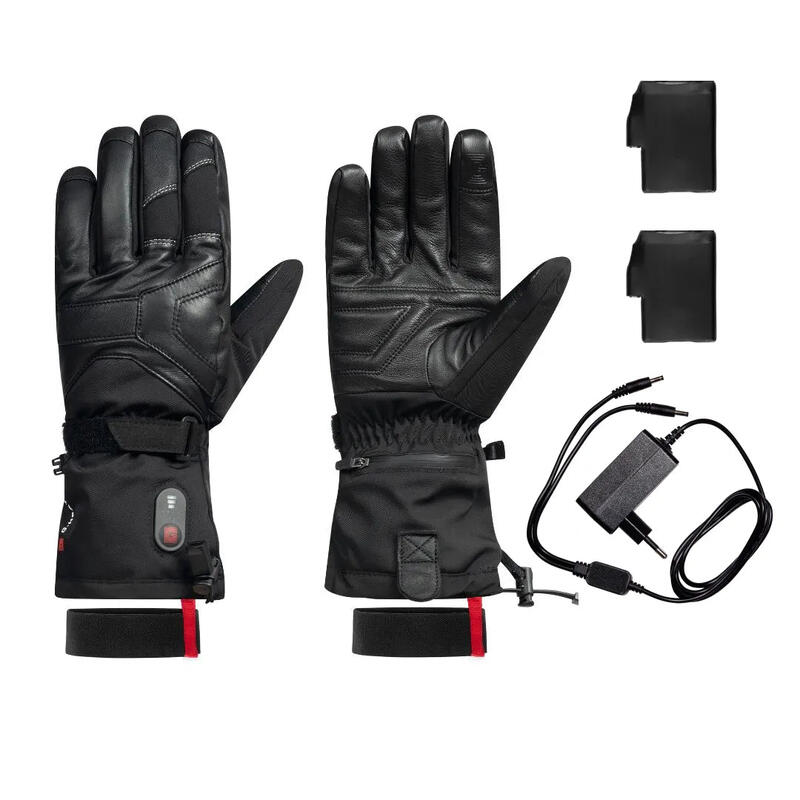 EVO-3 Guantes de esquí de piel calefactados para adulto