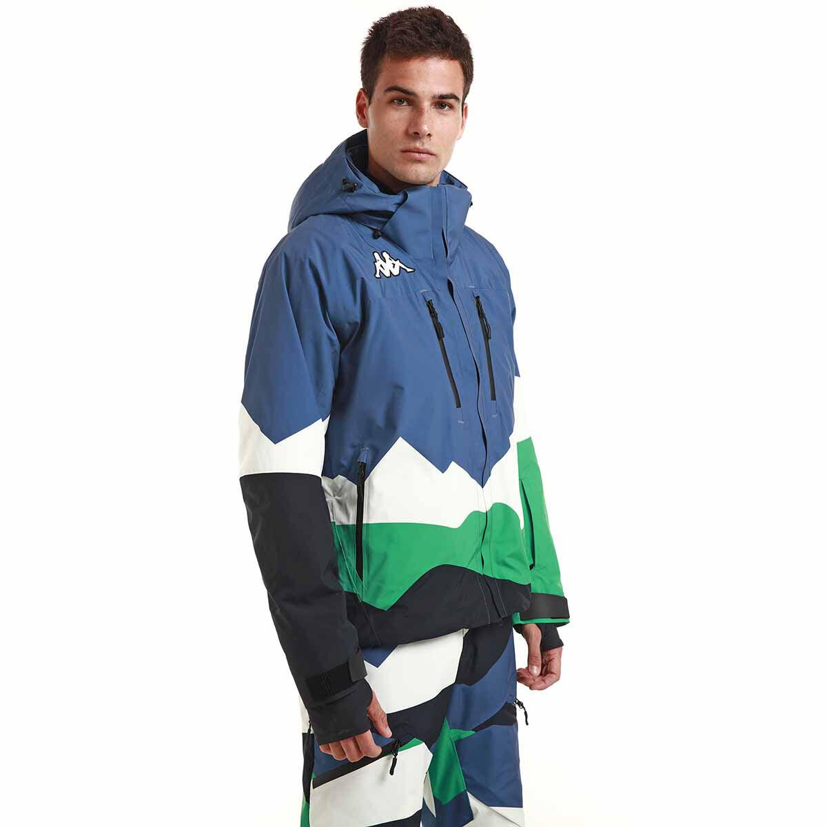 Kappa - Manteau De Ski Homme 6cento 611p - Veste - Blanc|bleu|vert - 52 2xl - Decathlon