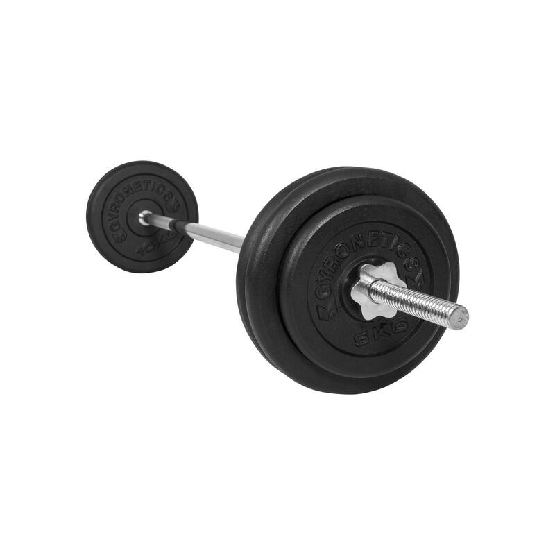 Set de haltere din fonta 56 5 kg negru Gyronetics