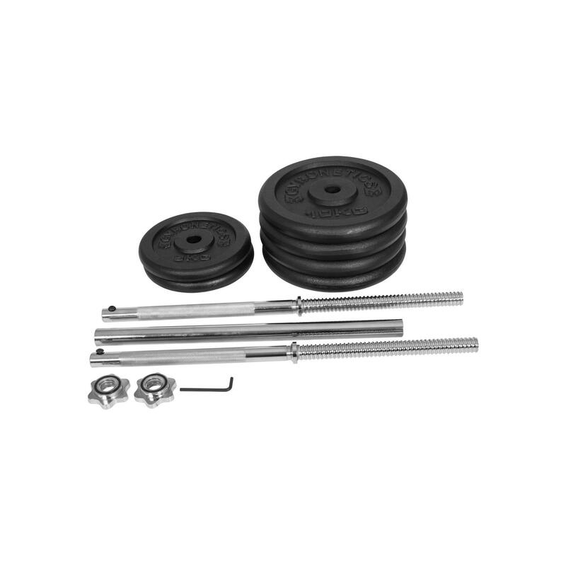 Set de haltere din fonta 56 5 kg negru Gyronetics