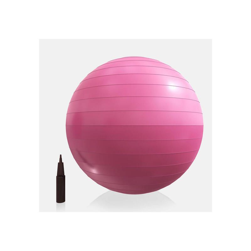 Fitnessbal Ø 55 cm - incl. Pomp - Gym bal - Yoga - Belastbaar tot 500 kg - Roze