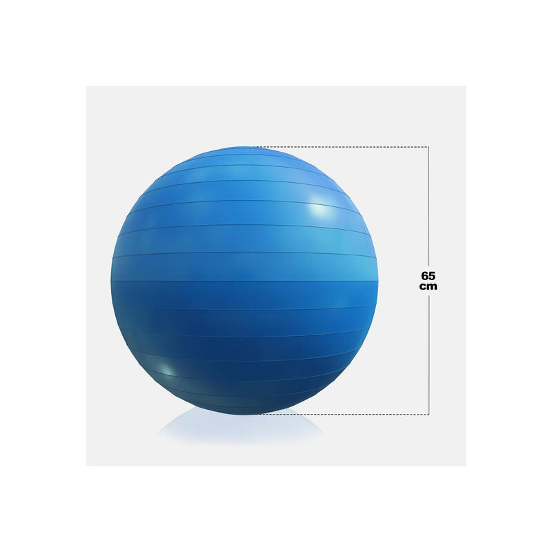 Ballon de gym - Swiss ball 65 cm bleu