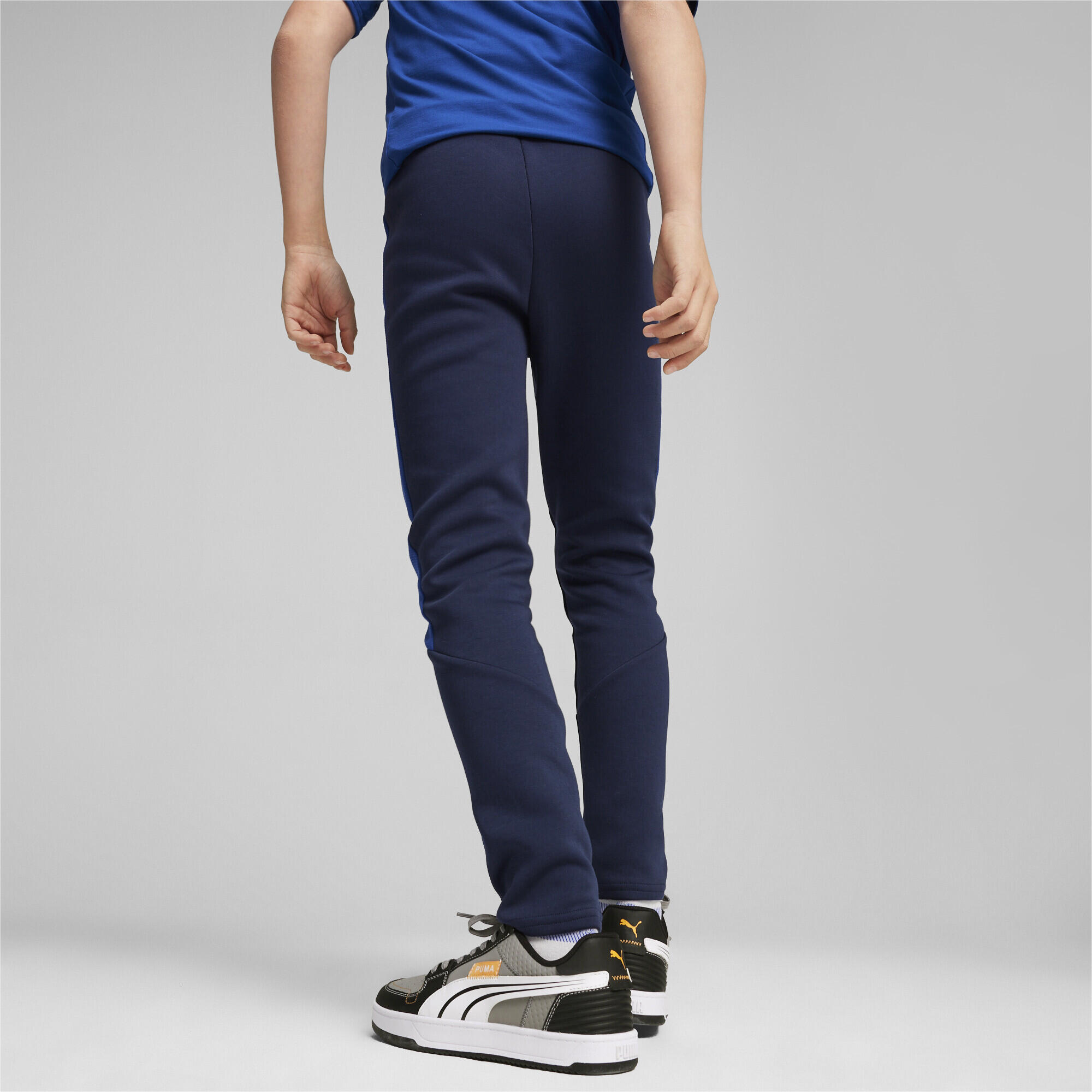 Młodzieżowe spodnie dresowe EVOSTRIPE PUMA Club Navy Blue 3/5