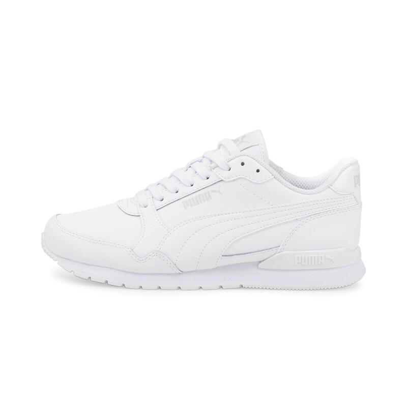 ST Runner v3 leren sneakers voor jongeren PUMA White