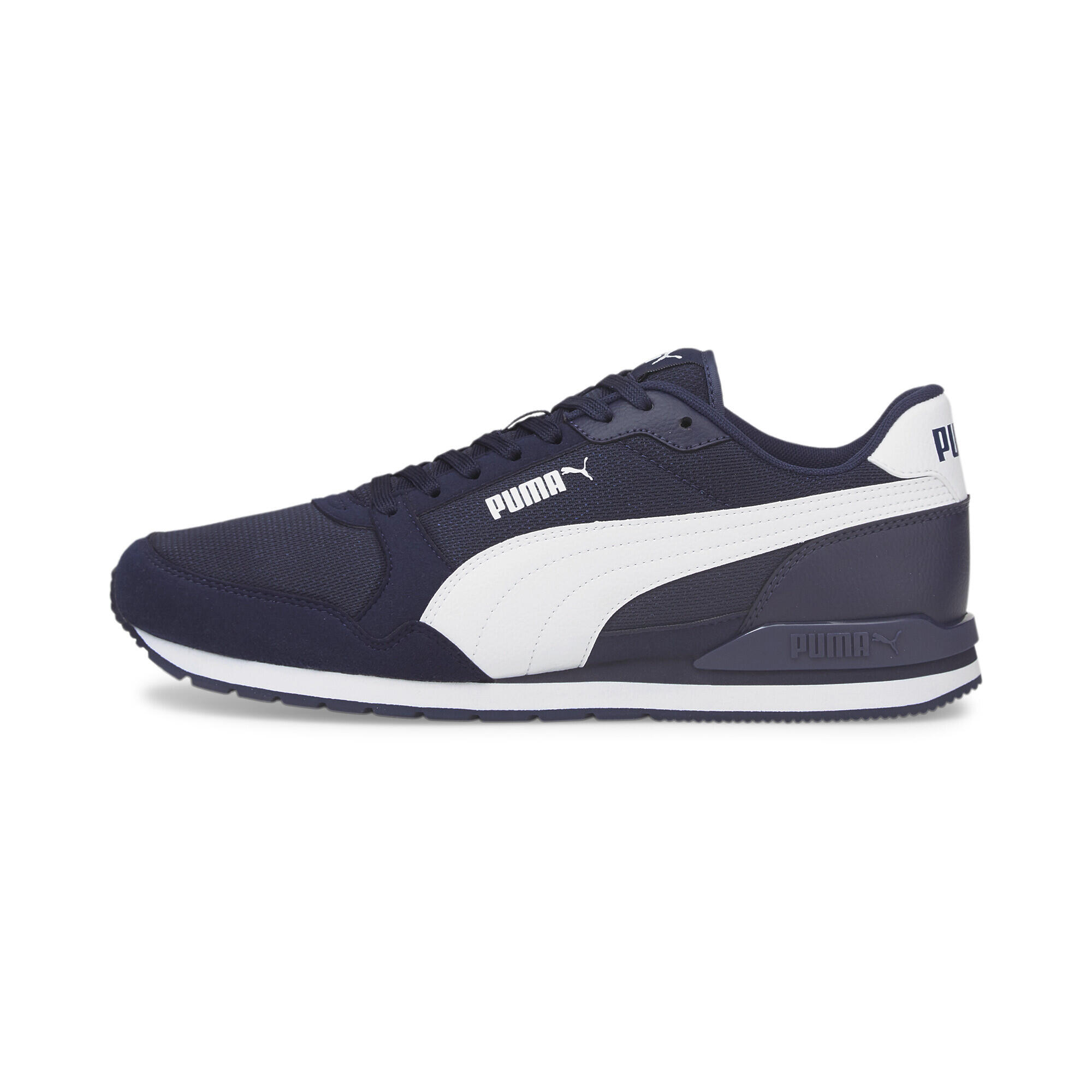 Sneakers en mesh ST Runner v3 PUMA Peacoat White Blue 3/6