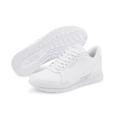 St runner v3 leren sneakers voor jongeren puma white