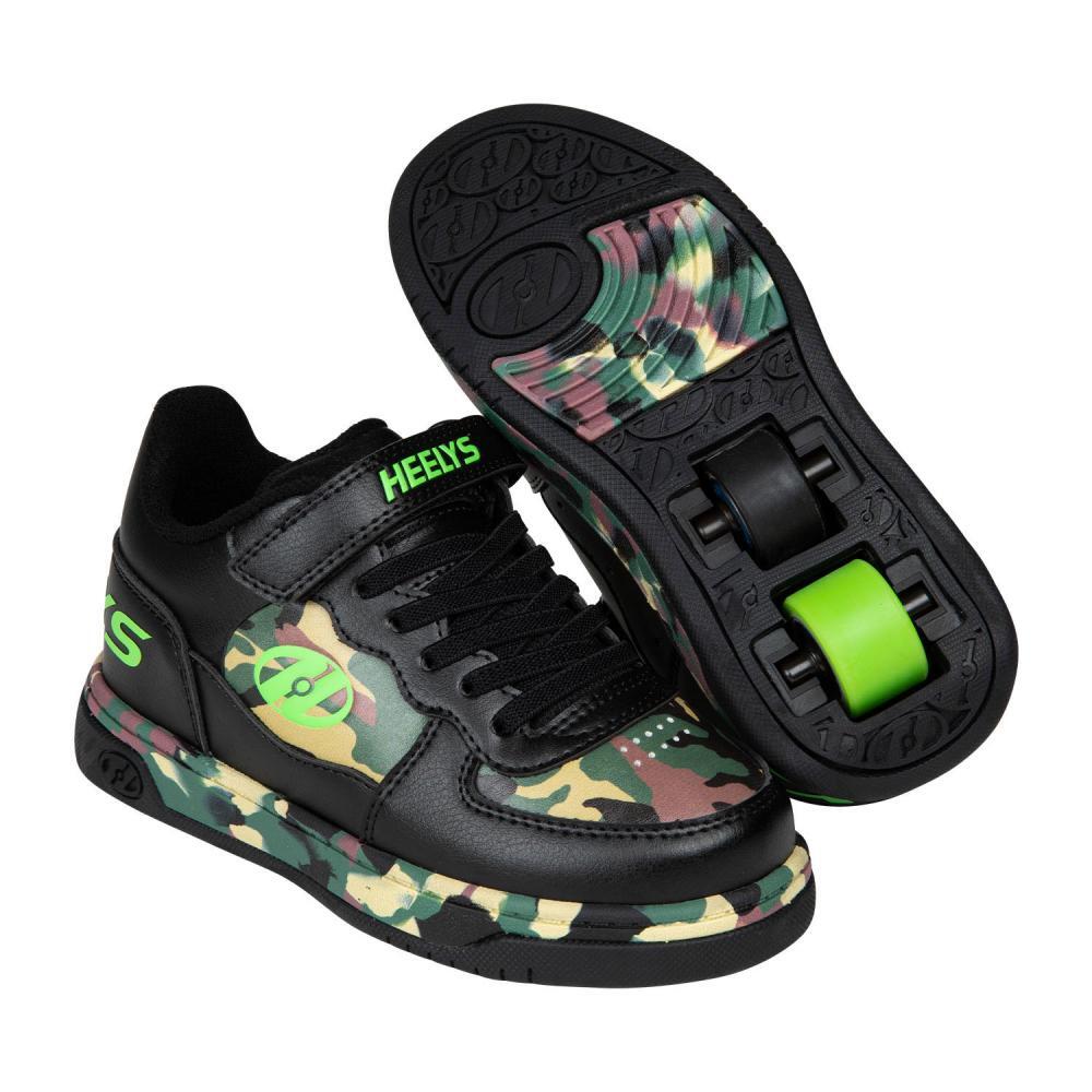 HEELYS Reserve Low Black/Camo/Green Kids Heely X2 Shoe