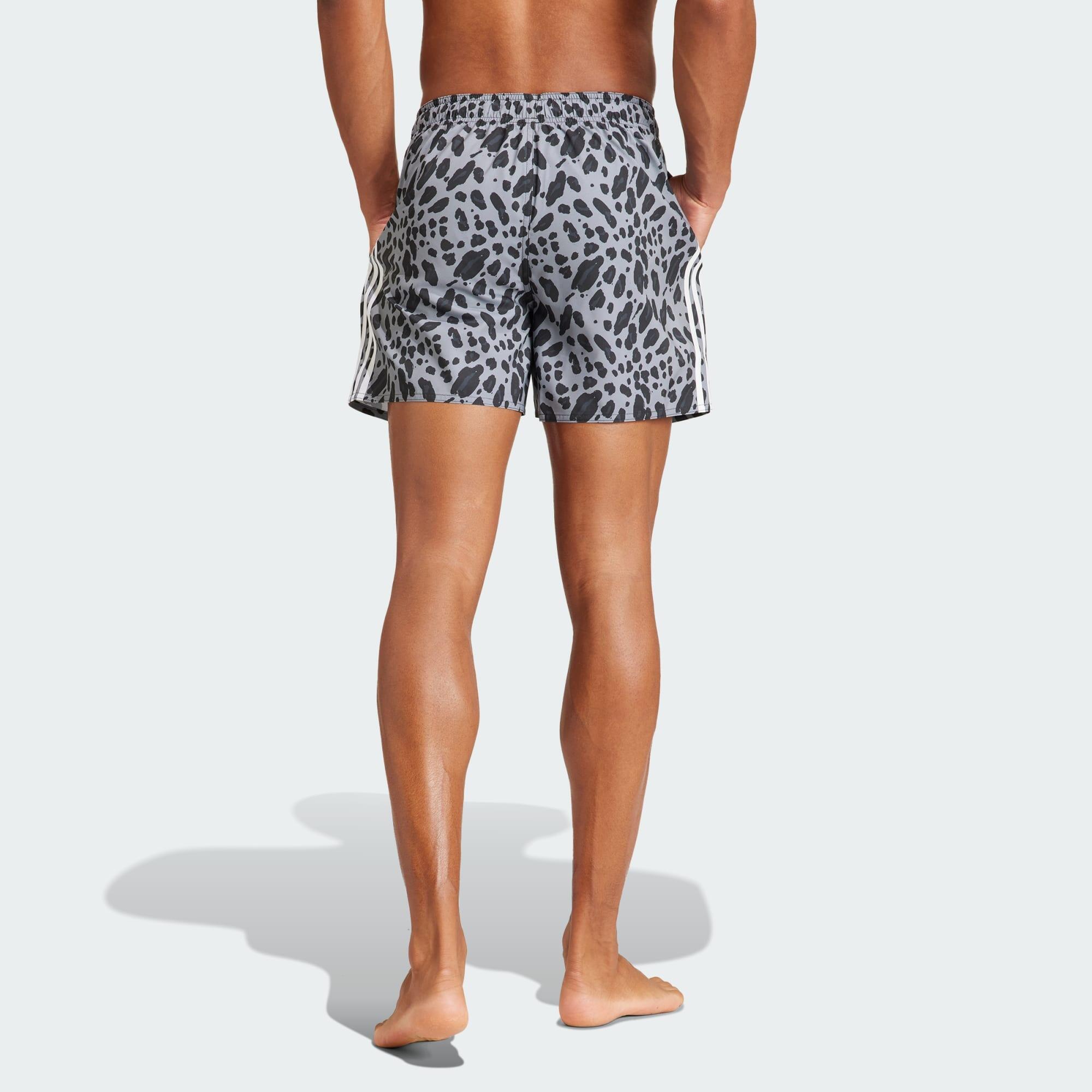 Essentials 3-Stripes Animal-Print CLX Swim Shorts 3/5