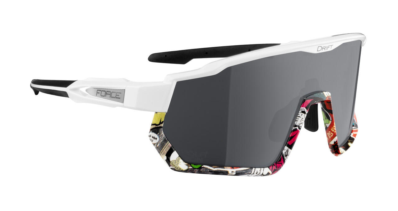 Gafas de ciclismo DRIFT FORCE blanco-vivid, lente polarizada gris 2/7