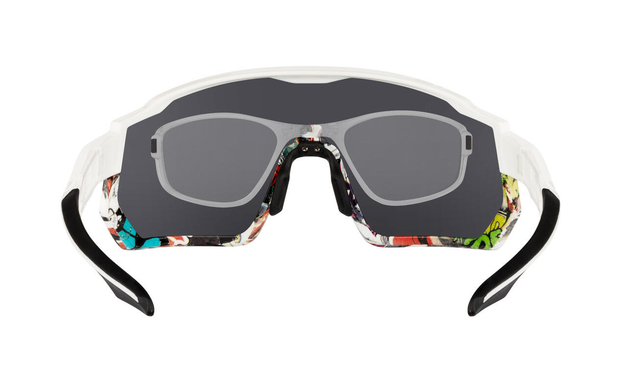 Gafas de ciclismo DRIFT FORCE blanco-vivid, lente polarizada gris 4/7