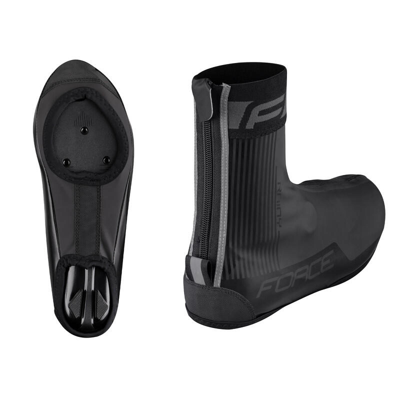 Cubrezapatillas ciclismo RAINY ROAD unisex FORCE Negro 2/4