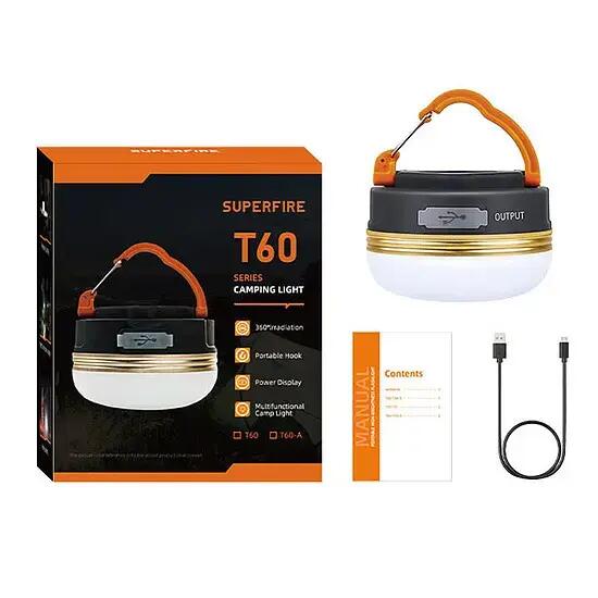 Superfire kempinglámpa T60 2/2