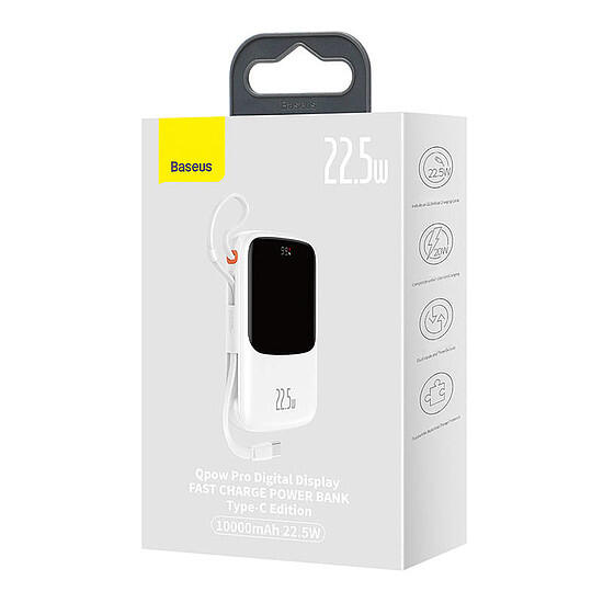 Baseus powerbank 10000mah 22,5w usb/usb-c/lightning ingebouwde kabel 6/7