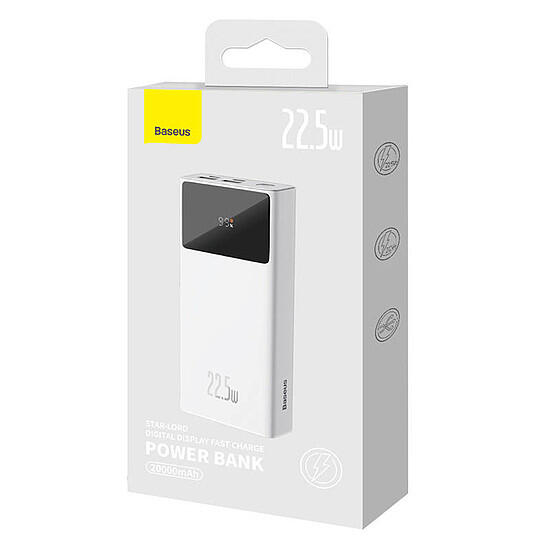 Baseus Star-Lord Digital Display Fast Charge Power Bank 30000mah 22.5w White 6/6