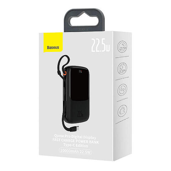 Powerbanka qpow pro 10000 mah 22,5 w qc pd usb c 6/7