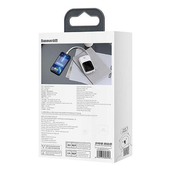 BASEUS POWER BANK 10000mAh USB USB-C LIGHTNING POTENTE RAPIDO POWERBANK 7/7