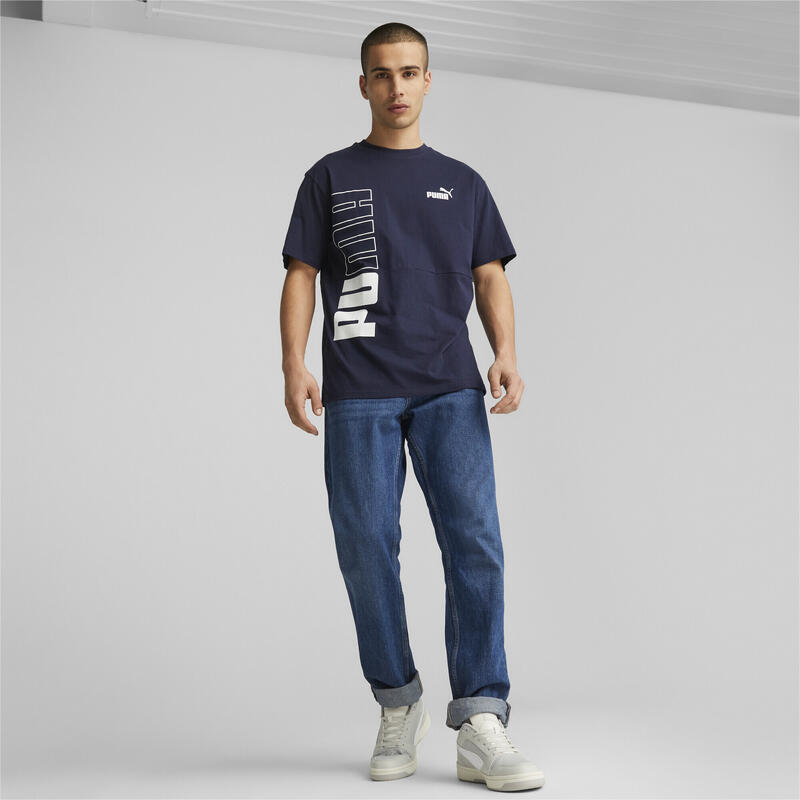 PUMA POWER T-shirt voor heren PUMA Navy Blue