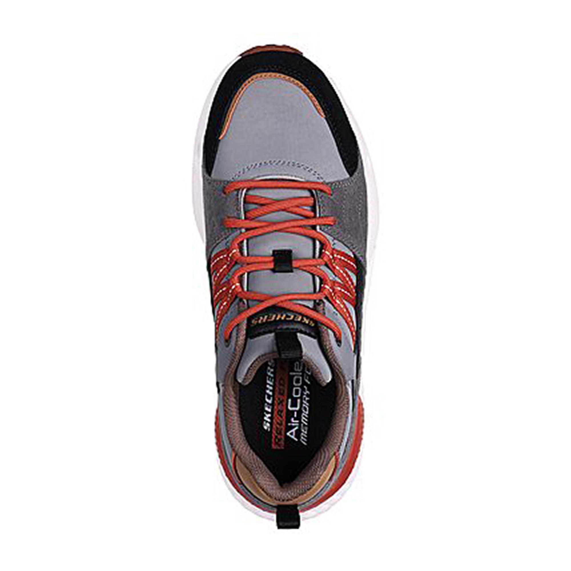 Tênis Skechers Masculinos Bendino Cinza Laranja 5/5
