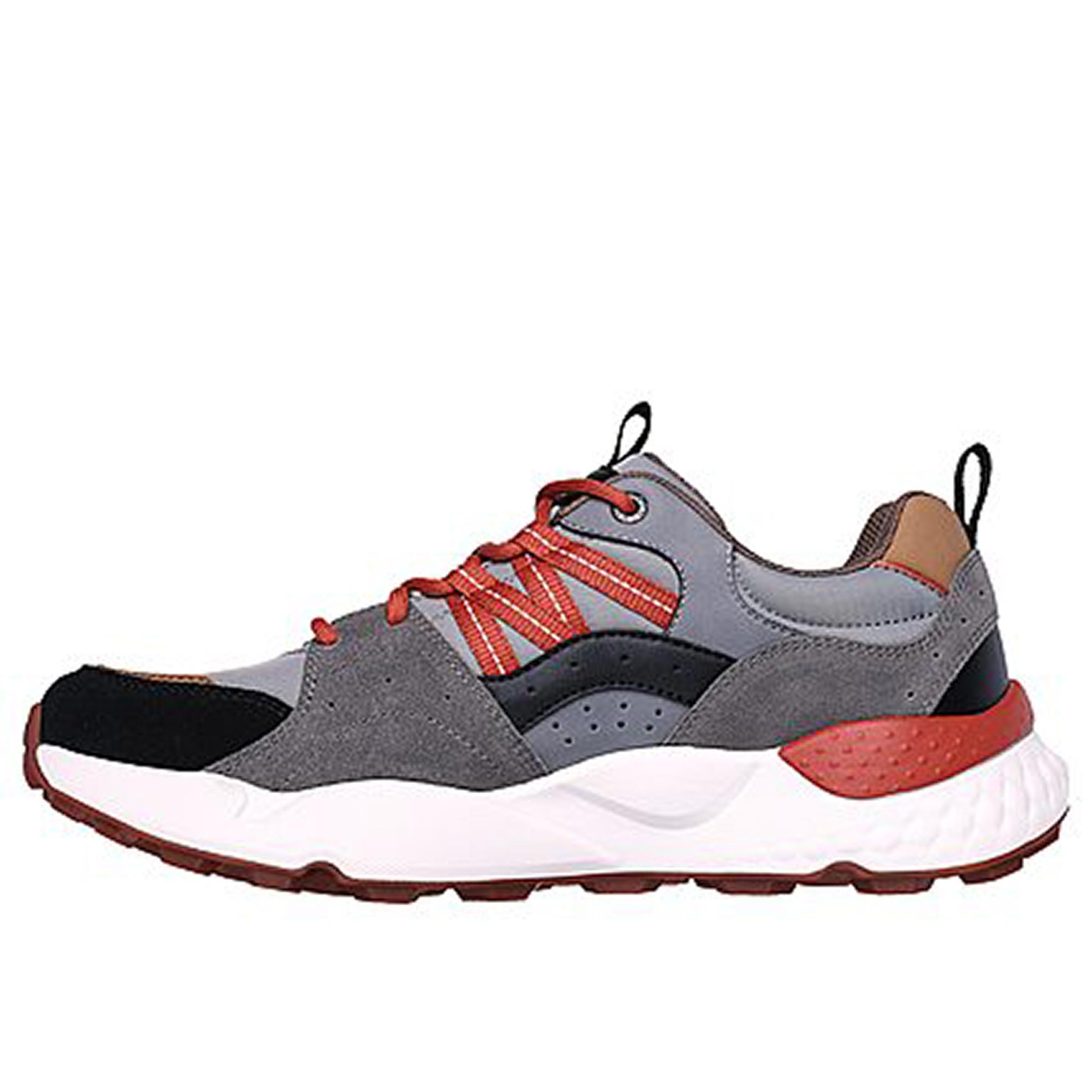 Tênis Skechers Masculinos Bendino Cinza Laranja 4/5