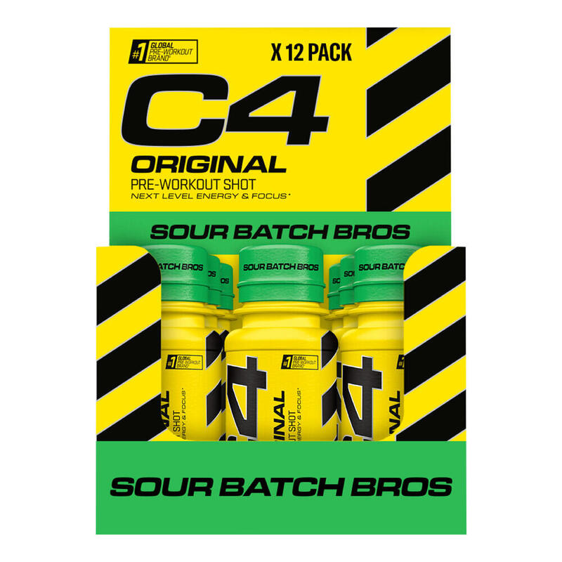 Cellucor - C4 Original Shots 12 x 60 ml - Pre-entreno con cafeina en monodosis -