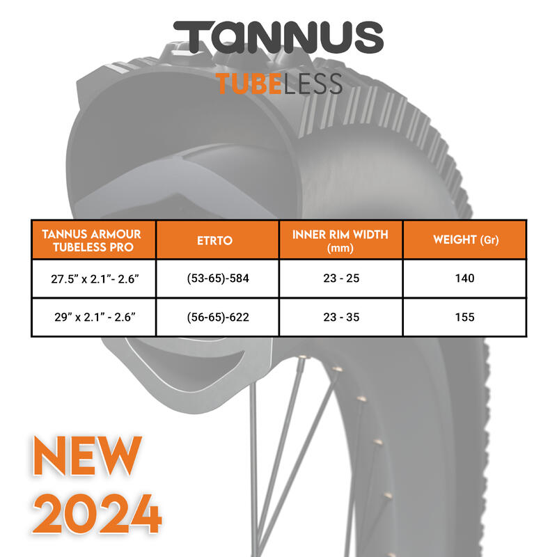 Protección Neumáticos Tubeless MTB 27.5 x 2.1 - 2.6 | Tannus Tubeless PRO