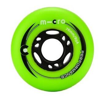 Rodas micro skate performance - 76mm/85a green 4 pack 76 mm