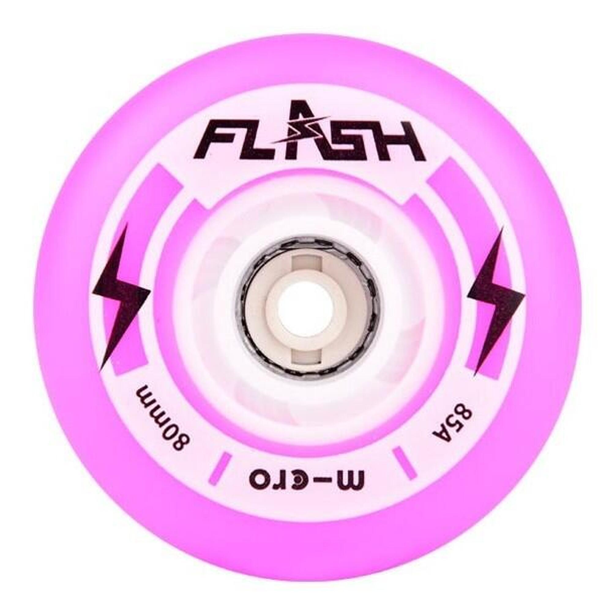 MICRO SKATE FLASH WHEELS - 76MM/85A PURPLE 4 PACK 76 MM