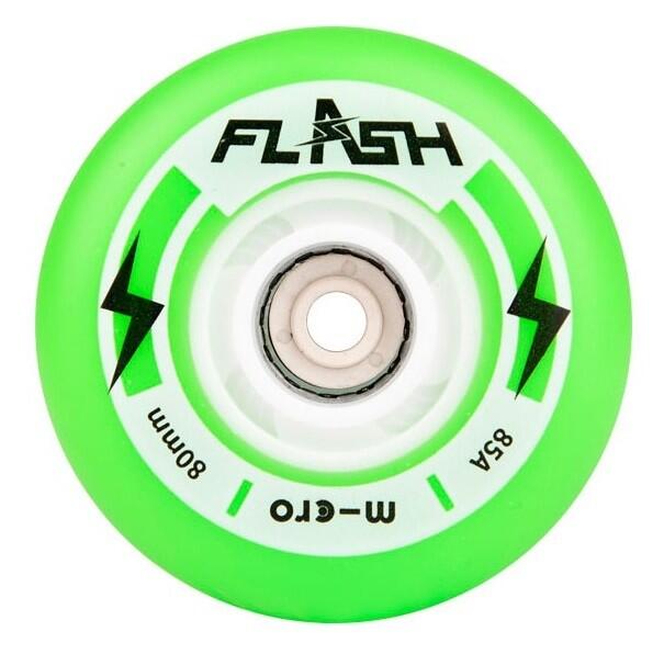 MICRO SKATE MICRO SKATE FLASH WHEELS - 76MM/85A GREEN 4 PACK 76 MM