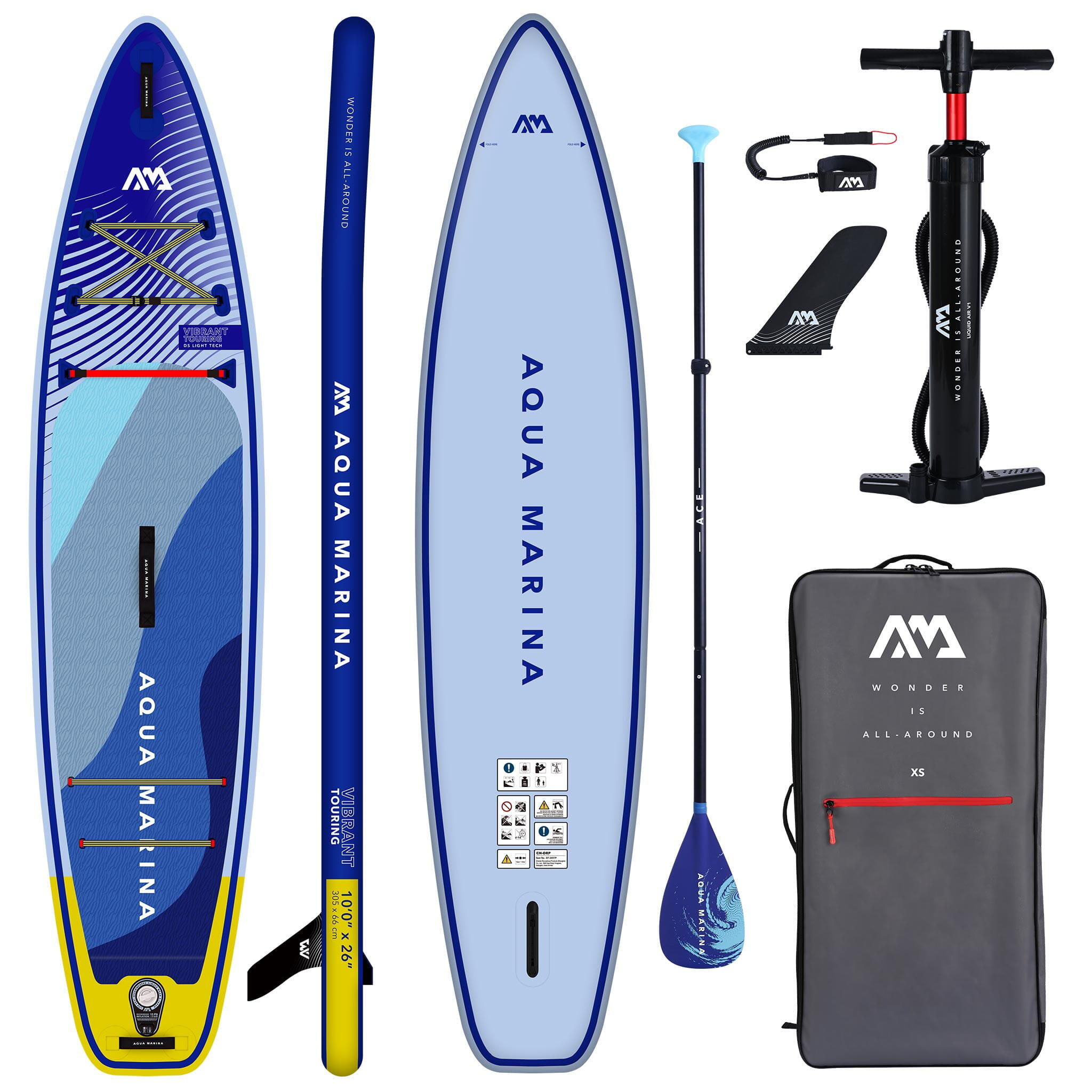 AQUA MARINA Aqua Marina VIBRANT TOURING 10ft / 305cm Youth Stand Up Paddleboard Package