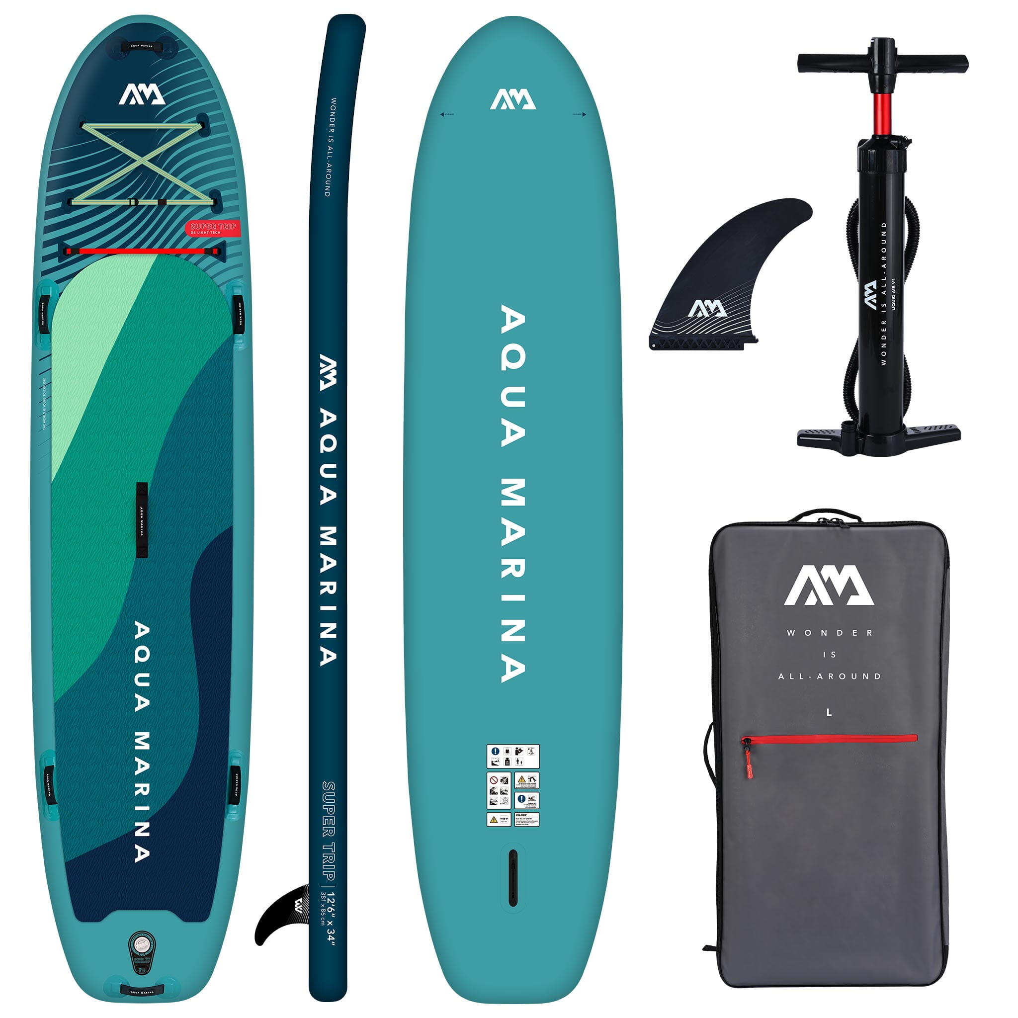 AQUA MARINA Aqua Marina Super Trip 12ft6 / 381cm Stand Up Paddle Board Package