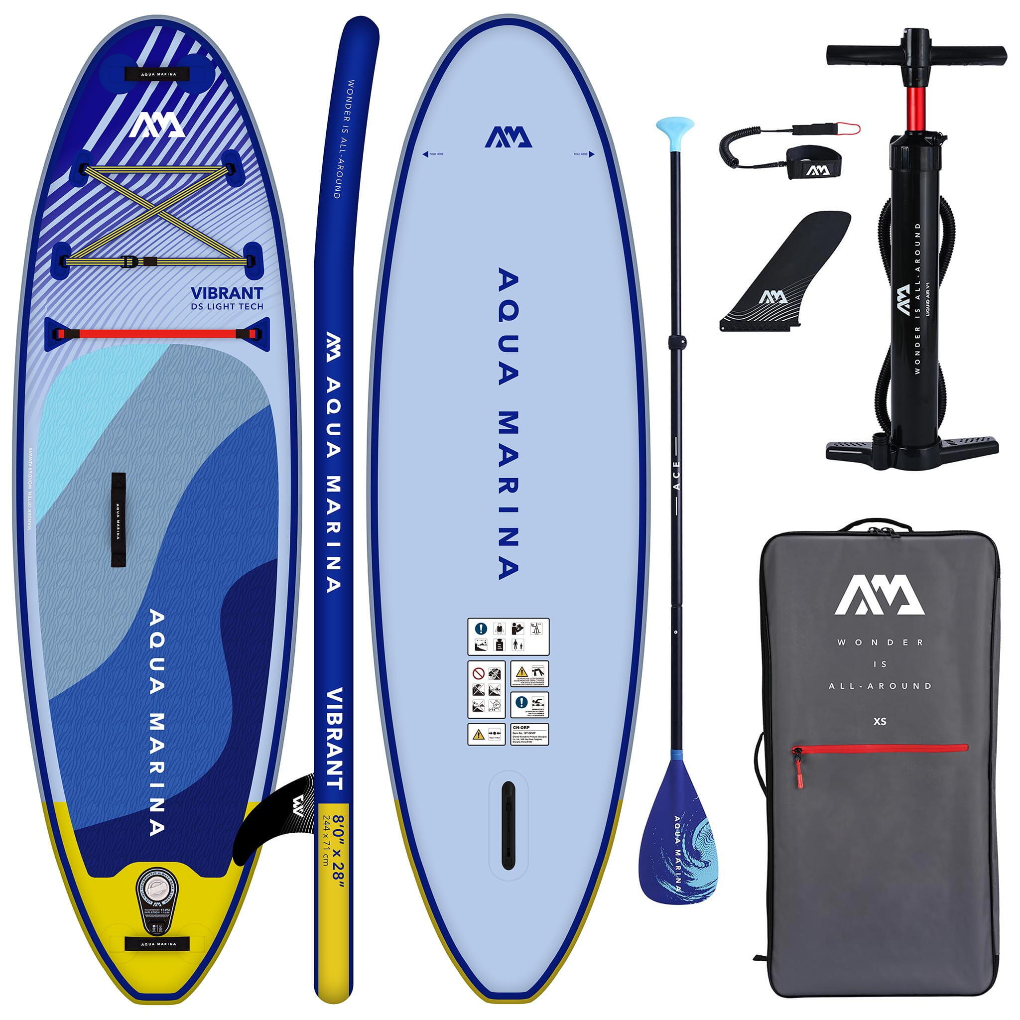 Aqua Marina VIBRANT Youth 8ft / 244cm Stand Up Paddleboard Package 1/7
