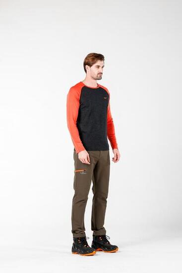 Spodnie turystyczne męskie z wewnętrzną warstwą 100% merino Woolona Trek