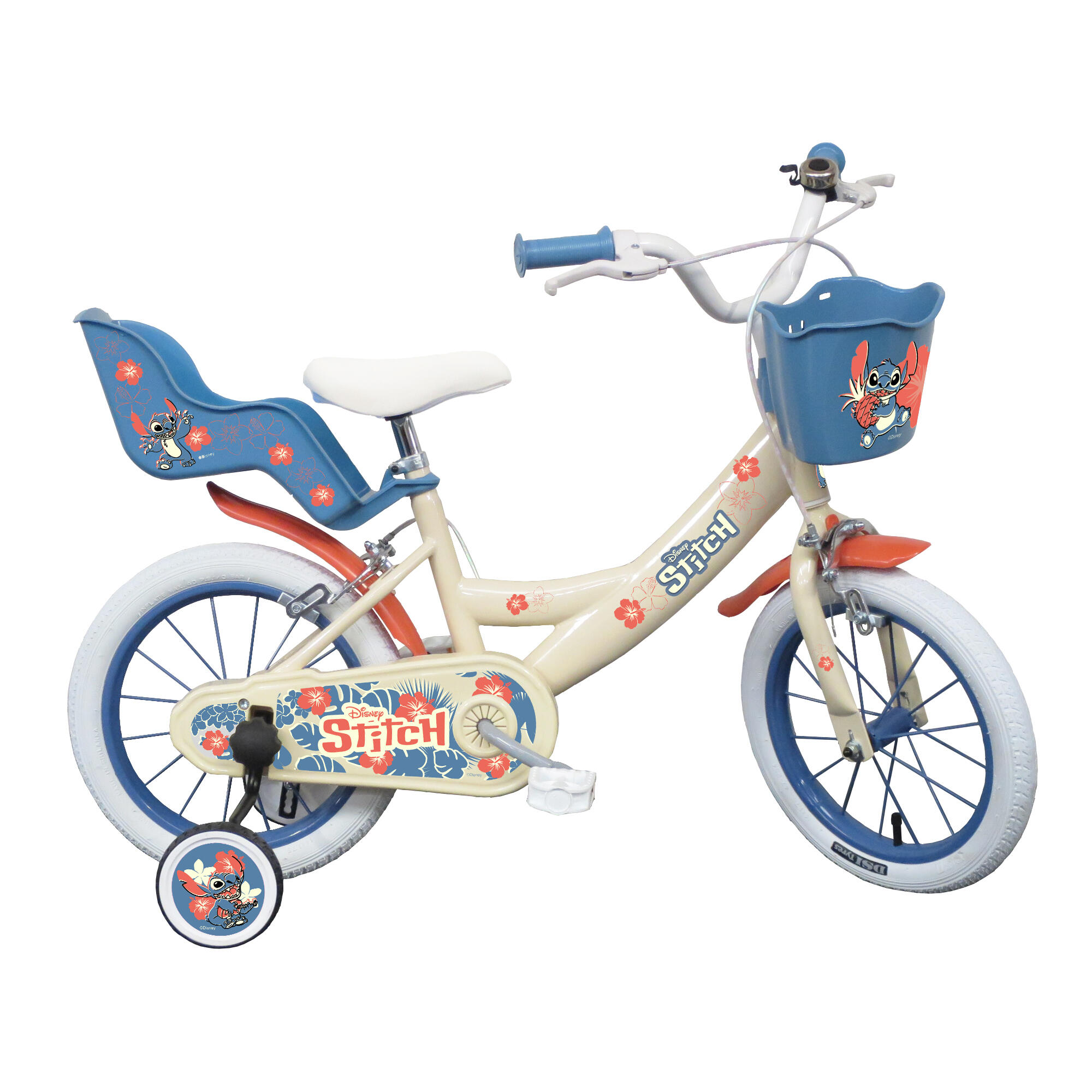 Bicicleta de criança 14 polegadas stitch 4-6 anos