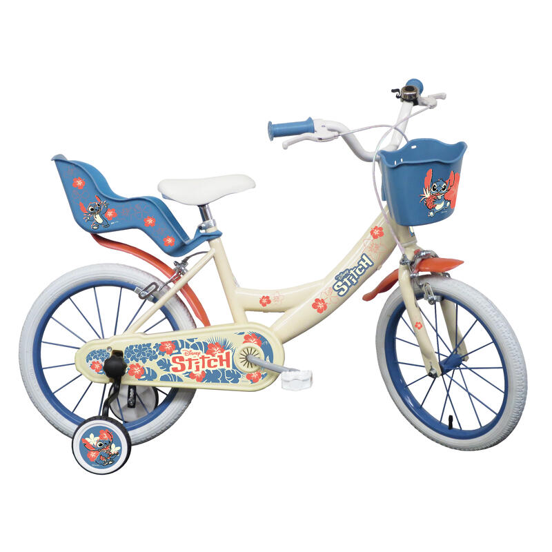 VOLARE BICYCLES Kinderfahrrad  Disney Stitch, 16  Zoll, ohne Rücktrittbremse