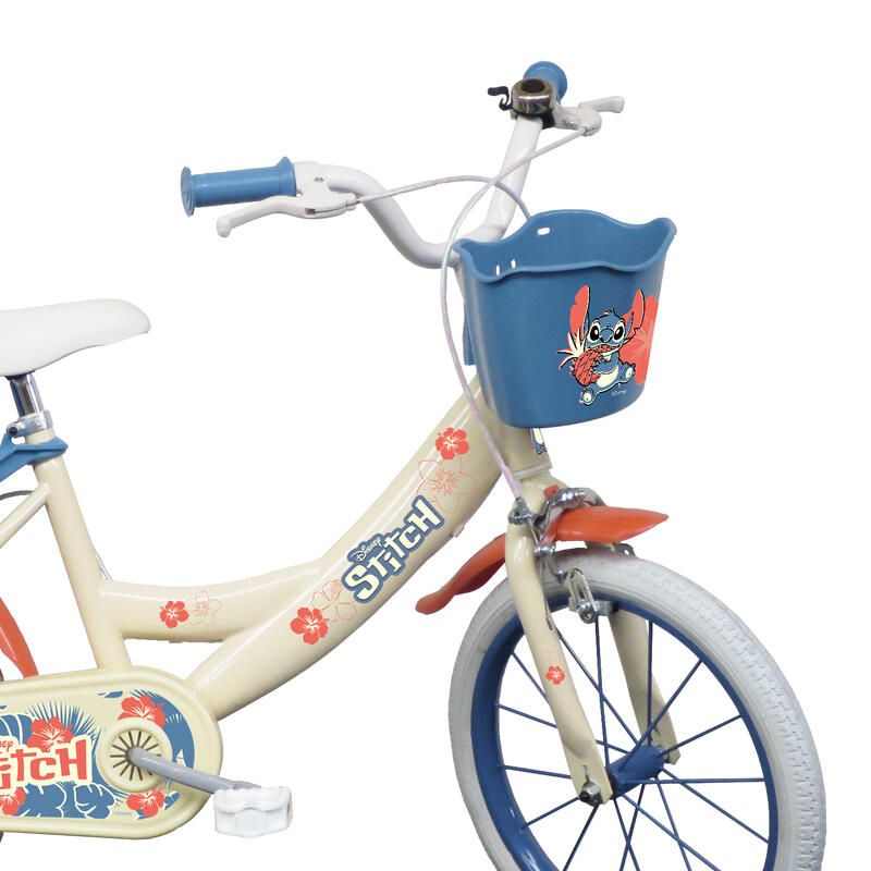 VOLARE BICYCLES Kinderfahrrad  Disney Stitch, 16  Zoll, ohne Rücktrittbremse