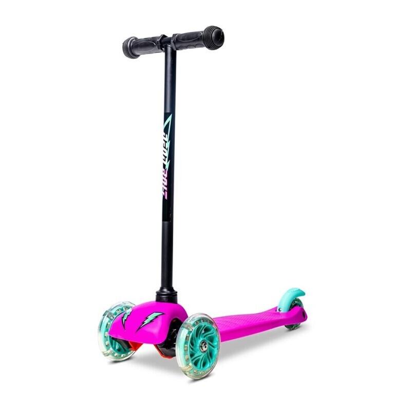 PATINETE TRES RUEDAS PARA NIÑOS NEON BOLT YVOLUTION ROSA