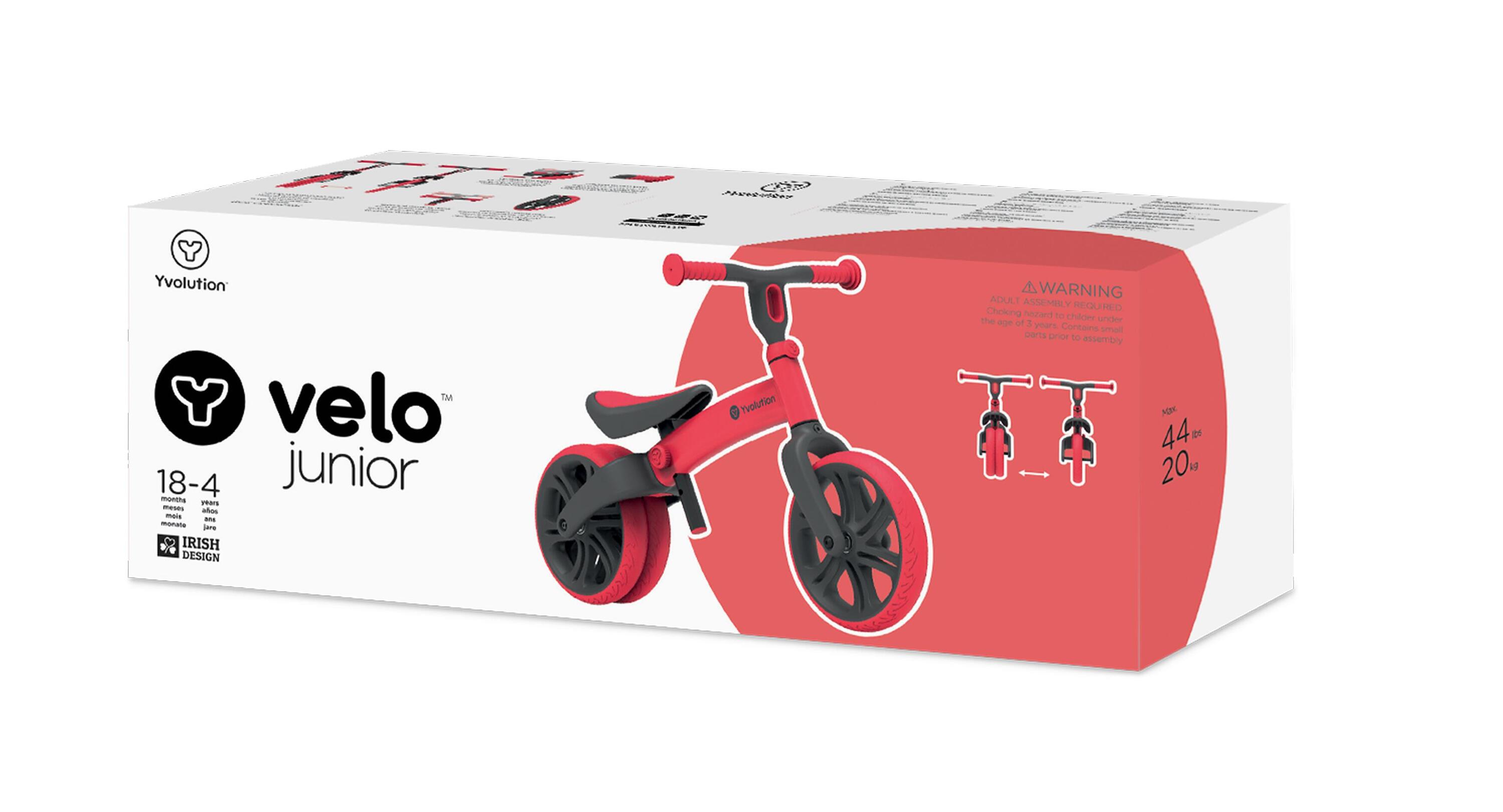 BICICLETA DE BALANCE PARA CRIANÇAS YVOLUTION YVELO JUNIOR VERMELHO 7/7