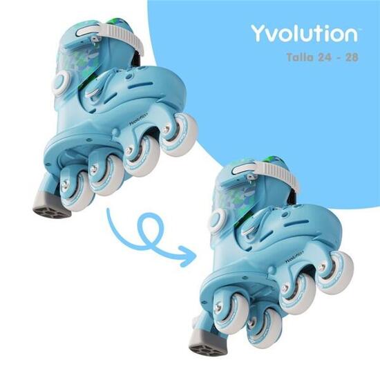 PATINES AJUSTABLE Y EVOLUTIVOS VERDE PARA NIÑOS T.30-34YVOLUTION