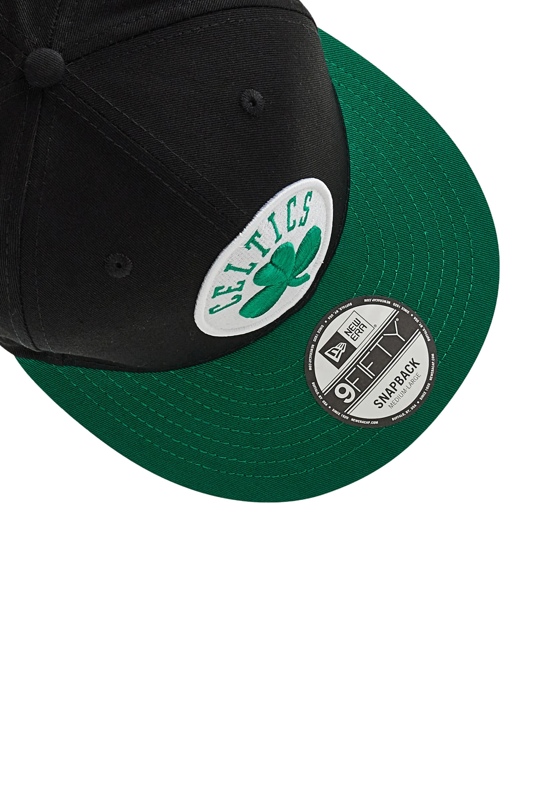New Era Unisex Snapback Cap NBA Boston Celtics, 9fifty, Schwarz Grün, S-M 5/6