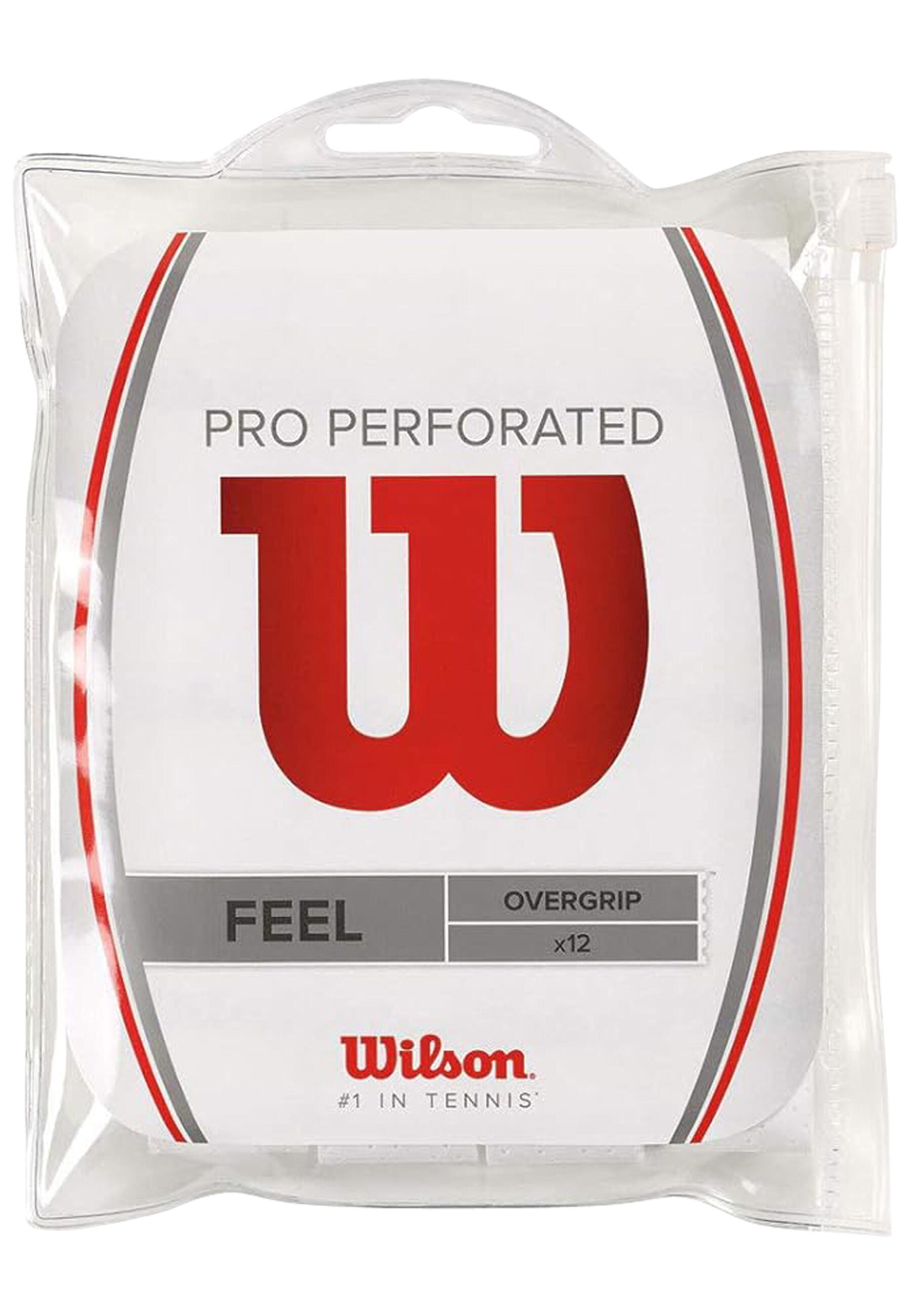 WILSON PRO OVERGRIP PERFORATED 12PK WHITE 2/3