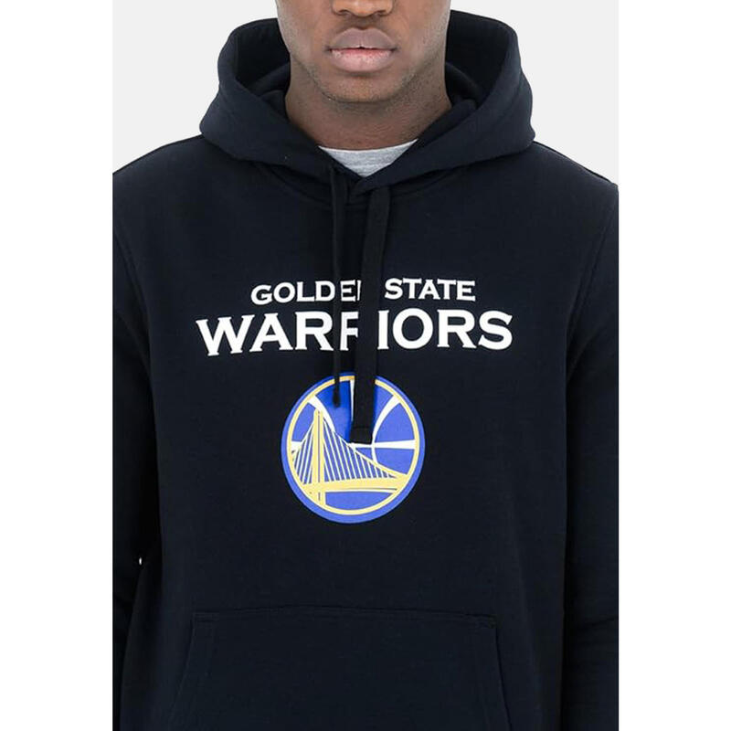 Sudaderas para Hombre New era  logo po golden warriors Negro