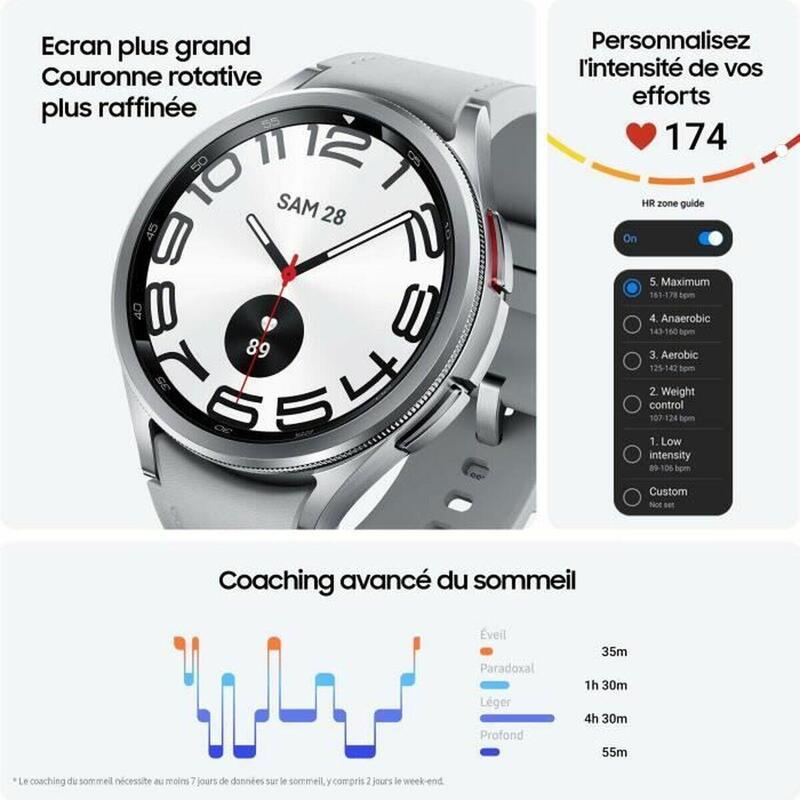 Montre intelligente Argenté