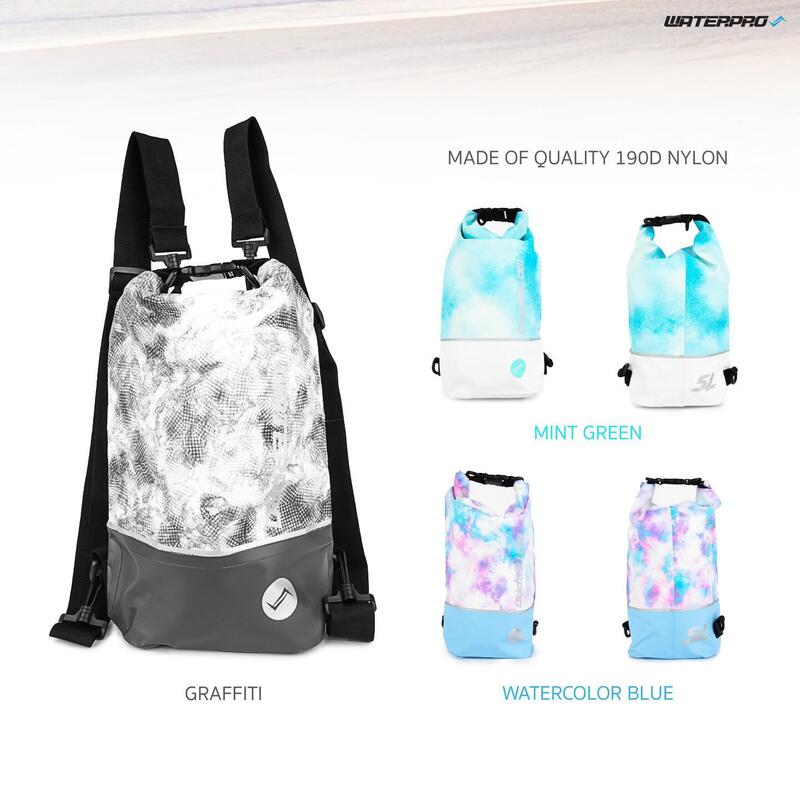 Watercolor Dry Bag 5L - Mint Green