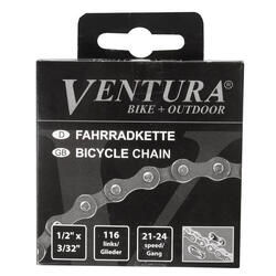 Chaîne Ventura 8 vitesses, 1/2x3/32 116L gris/marron (emballage suspendu)